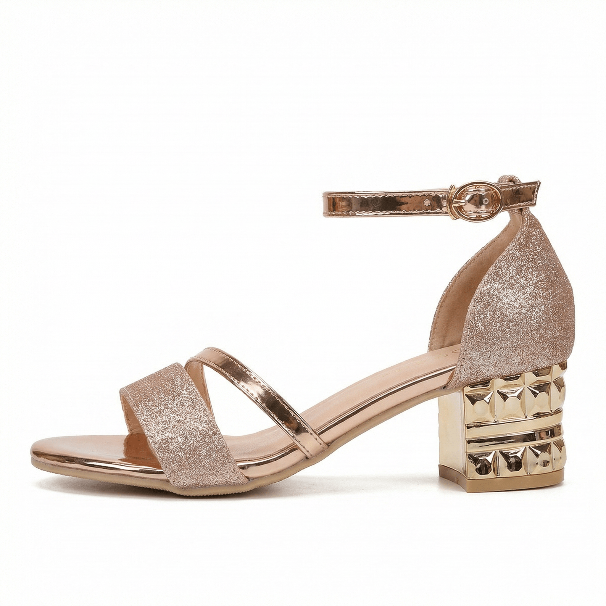 Block Heel Sandals Open Toe Ankle Strap Party Dress Shoes for Women - Mateo & Eliana