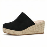 Espadrille Wedge Sandals Slip-On Mule Cushioned Footbed Non-Slip Rubber Sole - Mateo & Eliana