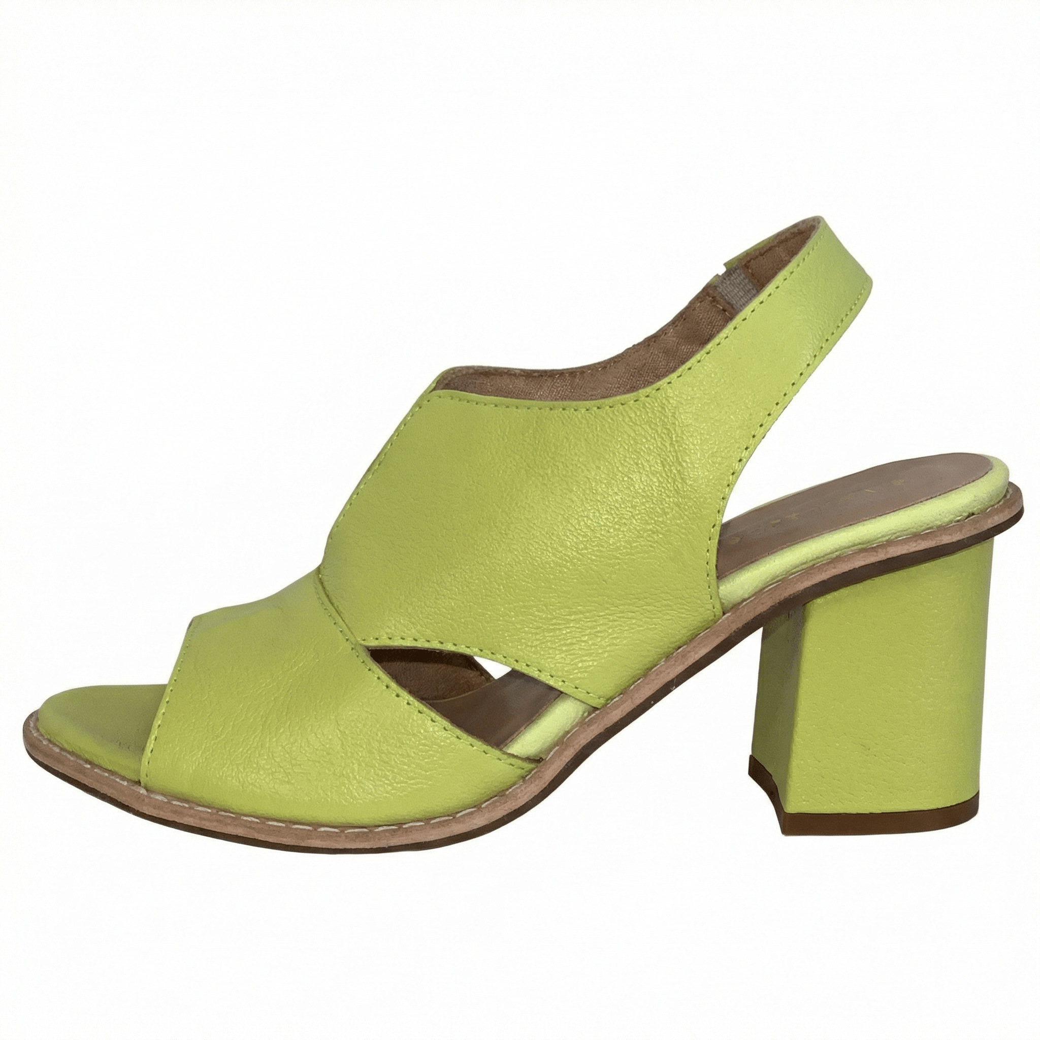 Leather Heeled Sandals with Comfort Footbed, Non-Slip Sole, Buckle Strap - Mateo & Eliana