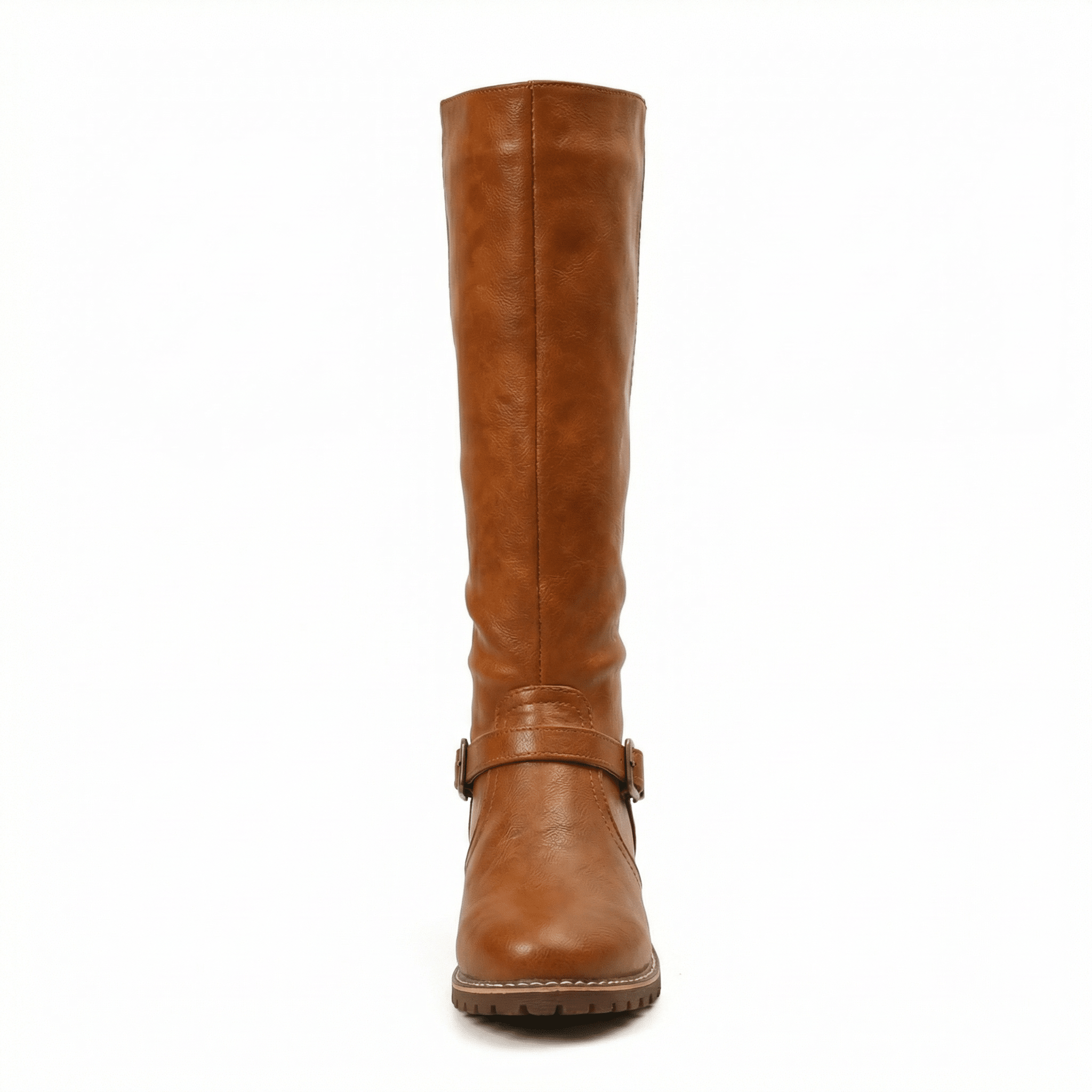 Leather High Boots Women's Cushioned Footbed Non-Slip Sole Comfortable Fit - Mateo & Eliana