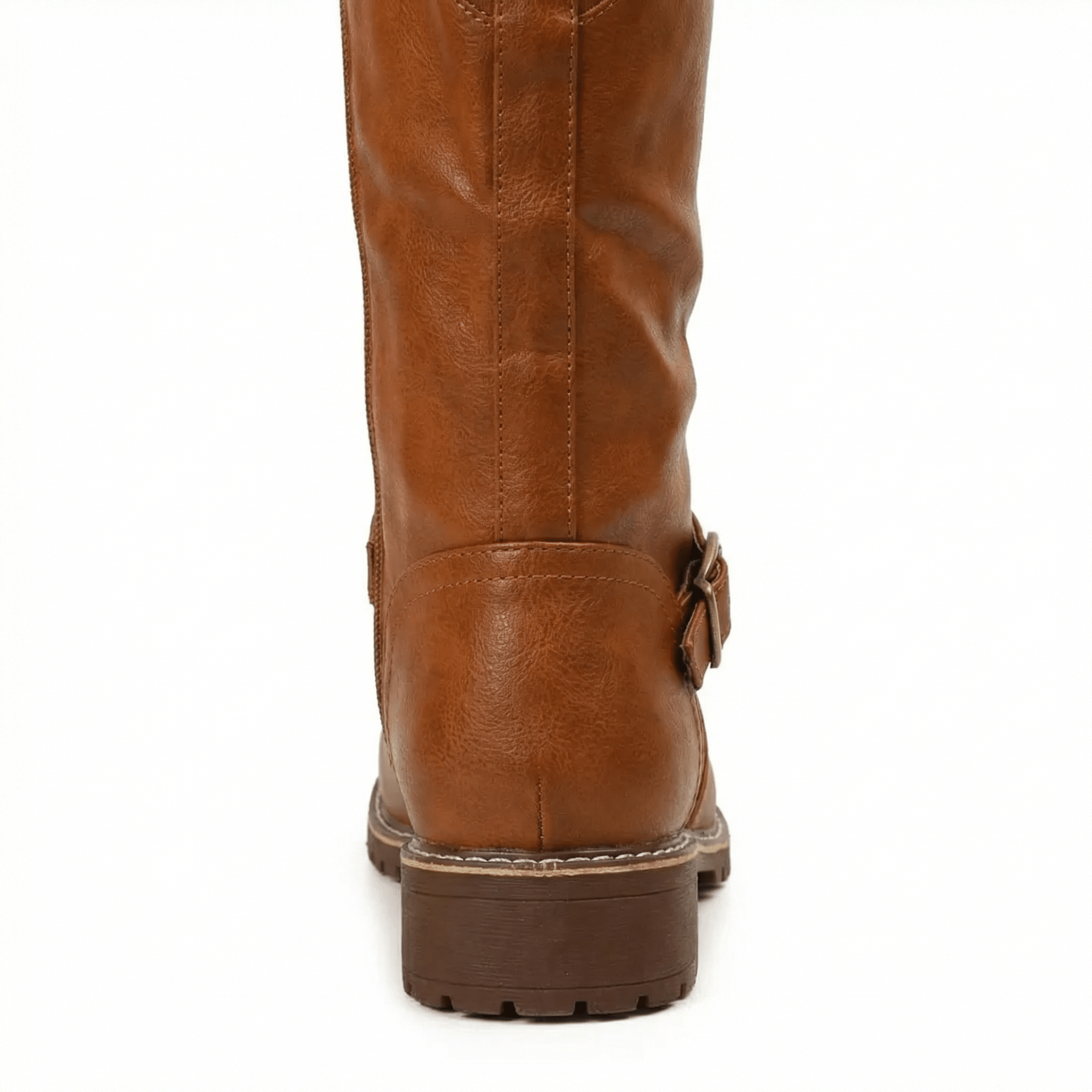 Leather High Boots Women's Cushioned Footbed Non-Slip Sole Comfortable Fit - Mateo & Eliana