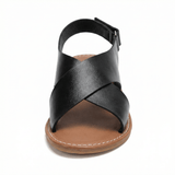 Leather Sandals Women Open Toe Flexible Sole Non-Slip Outsole Casual Summer - Mateo & Eliana