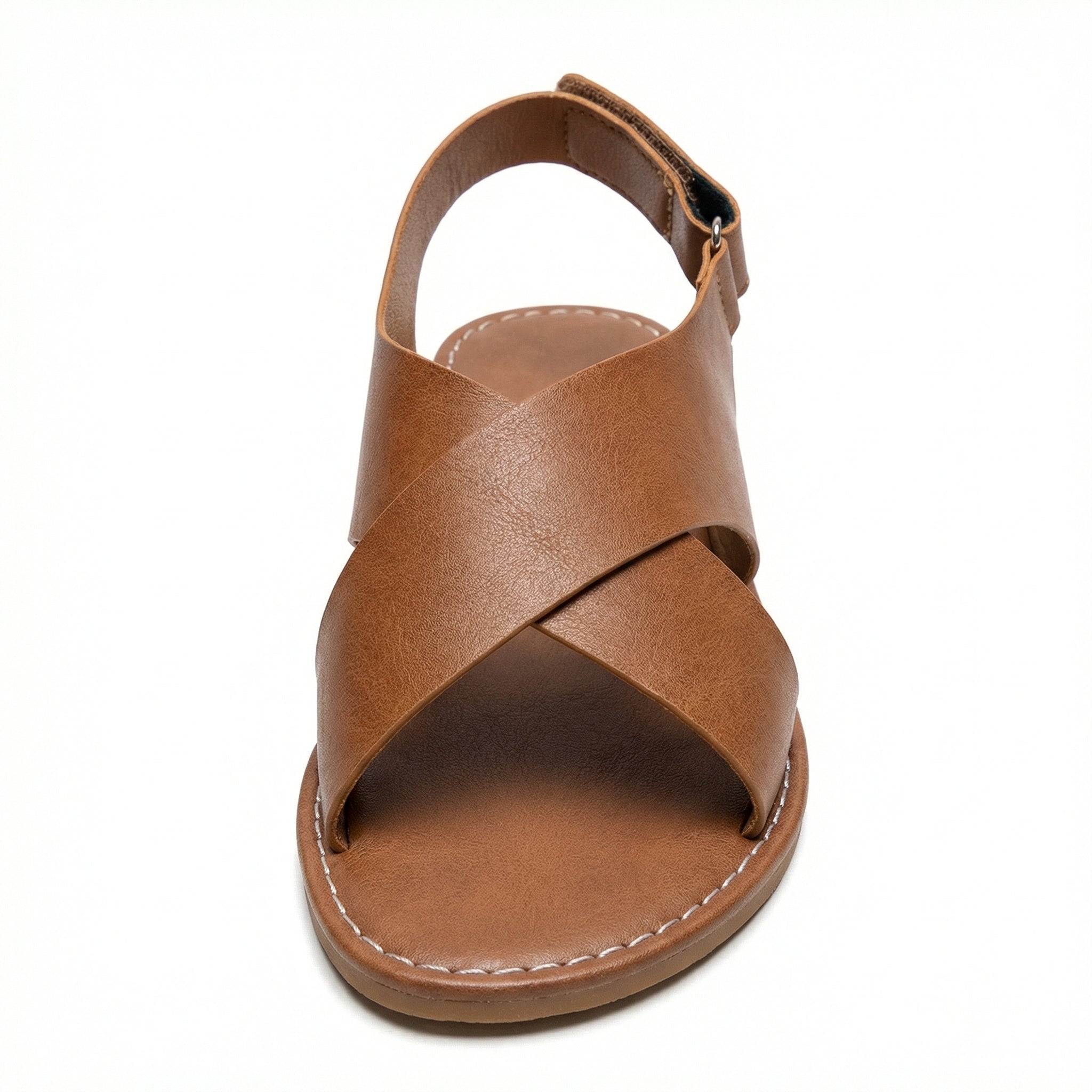Leather Sandals Women Open Toe Flexible Sole Non-Slip Outsole Casual Summer - Mateo & Eliana