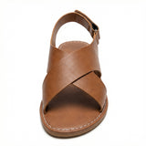 Leather Sandals Women Open Toe Flexible Sole Non-Slip Outsole Casual Summer - Mateo & Eliana