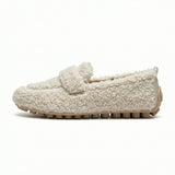 Plush Slippers Cozy Fleece Lined Slip-On Non-Slip Rubber Sole Indoor Outdoor Comfort - Mateo & Eliana