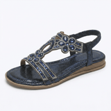 Sandals Women's Boho Flat Open Toe Arch Support Adjustable Buckle Straps - Mateo & Eliana