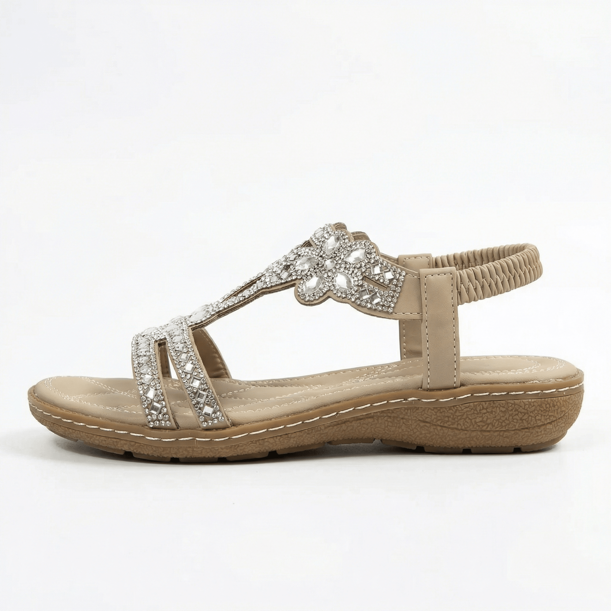 Sandals Women's Boho Flat Open Toe Arch Support Adjustable Buckle Straps - Mateo & Eliana