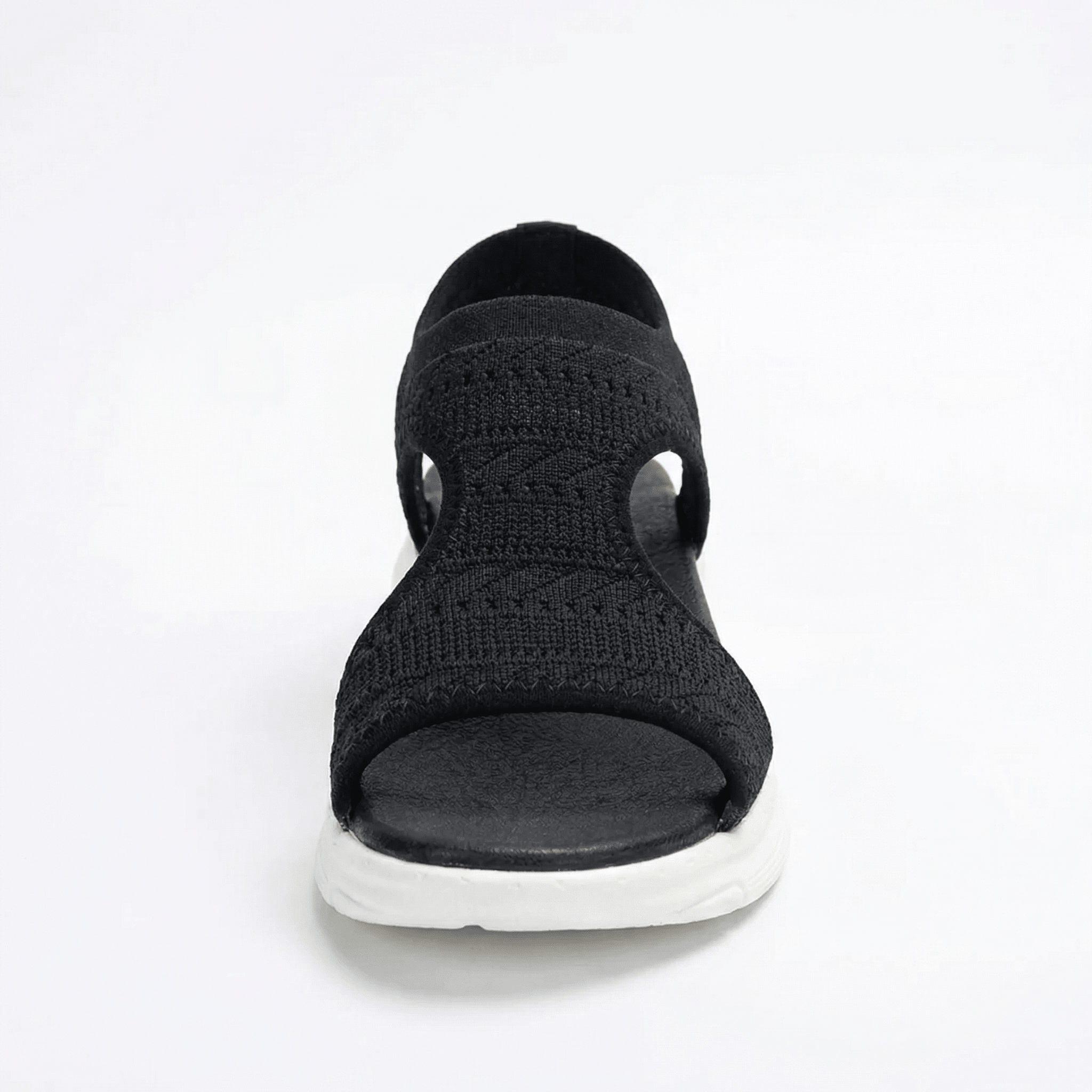 Sandals Women's Knit Slip-On Cushioned Footbed Open Toe Lightweight Walking Summer - Mateo & Eliana