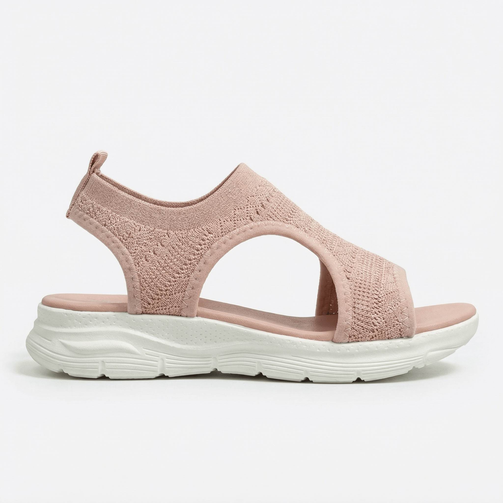 Sandals Women's Knit Slip-On Cushioned Footbed Open Toe Lightweight Walking Summer - Mateo & Eliana