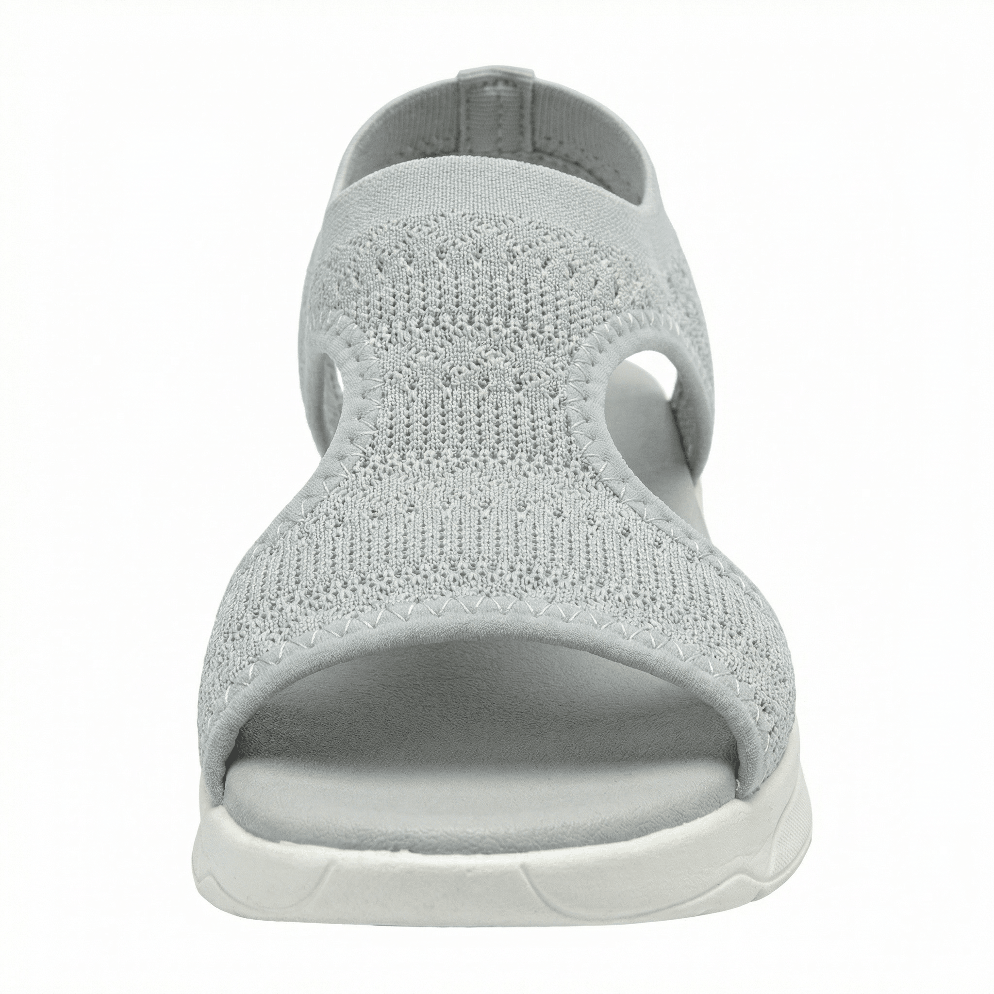 Sandals Women's Knit Slip-On Cushioned Footbed Open Toe Lightweight Walking Summer - Mateo & Eliana