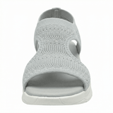 Sandals Women's Knit Slip-On Cushioned Footbed Open Toe Lightweight Walking Summer - Mateo & Eliana