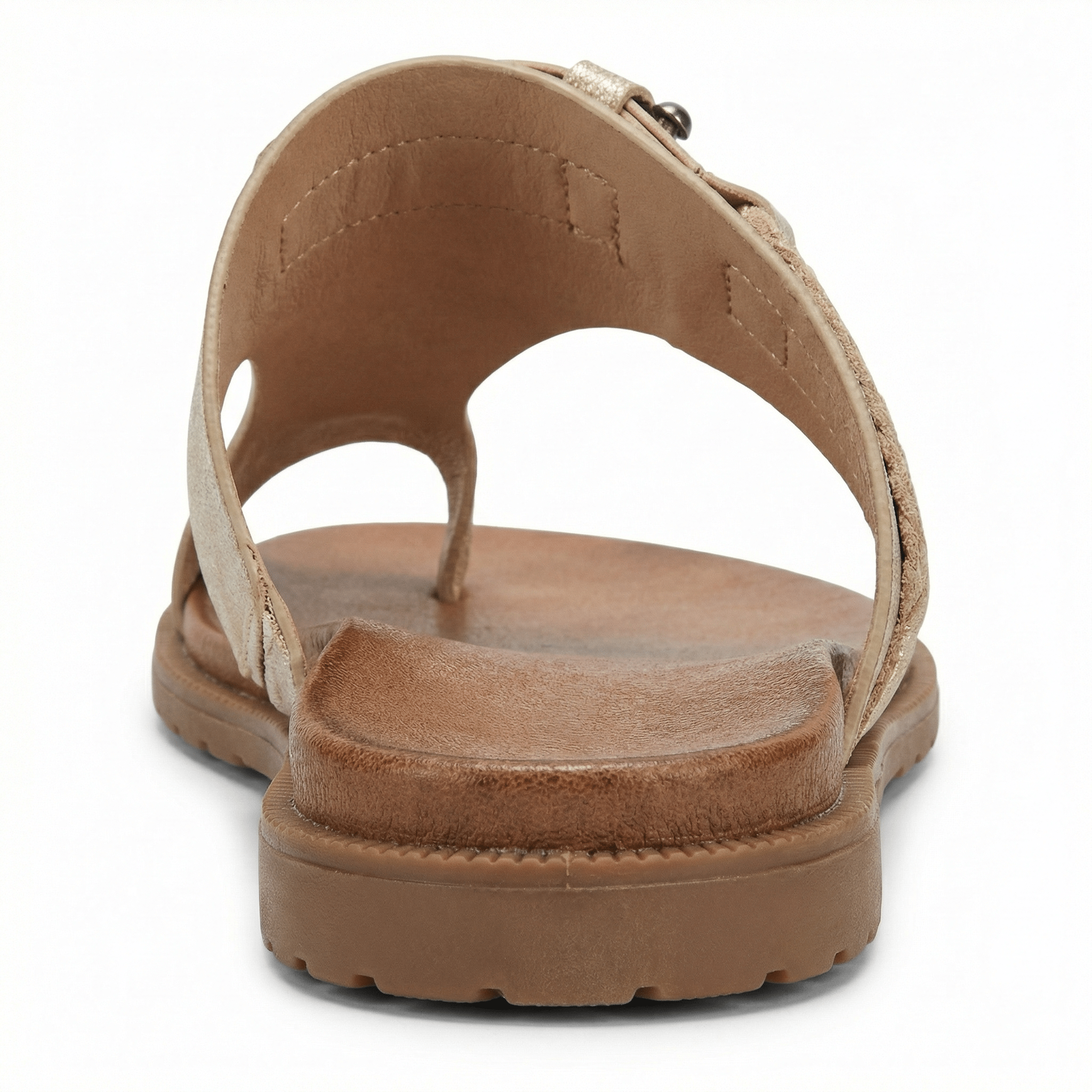 Slide Sandals Women's Vegan Leather Cushioned Footbed Slip-On Flat Summer - Mateo & Eliana