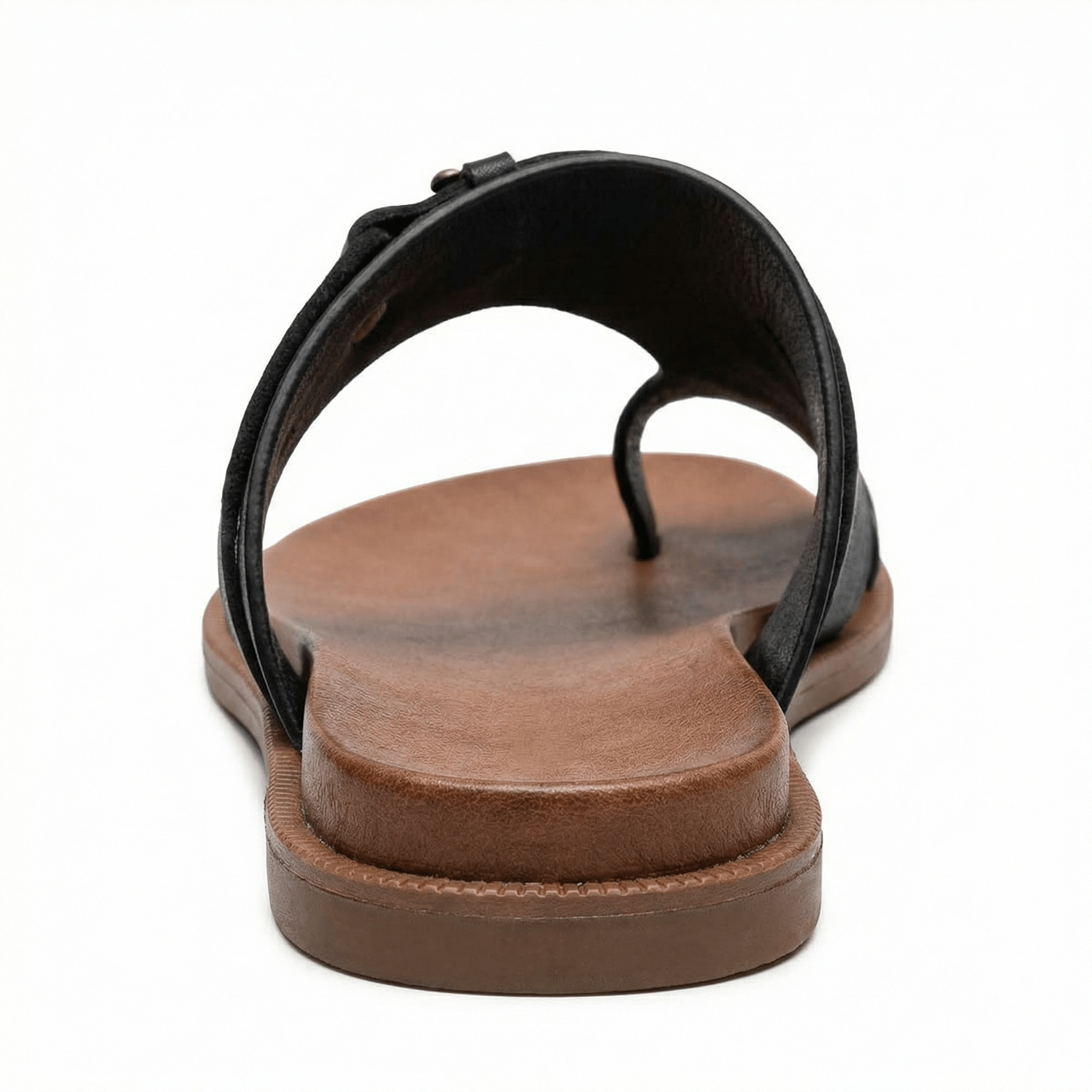 Slide Sandals Women's Vegan Leather Cushioned Footbed Slip-On Flat Summer - Mateo & Eliana