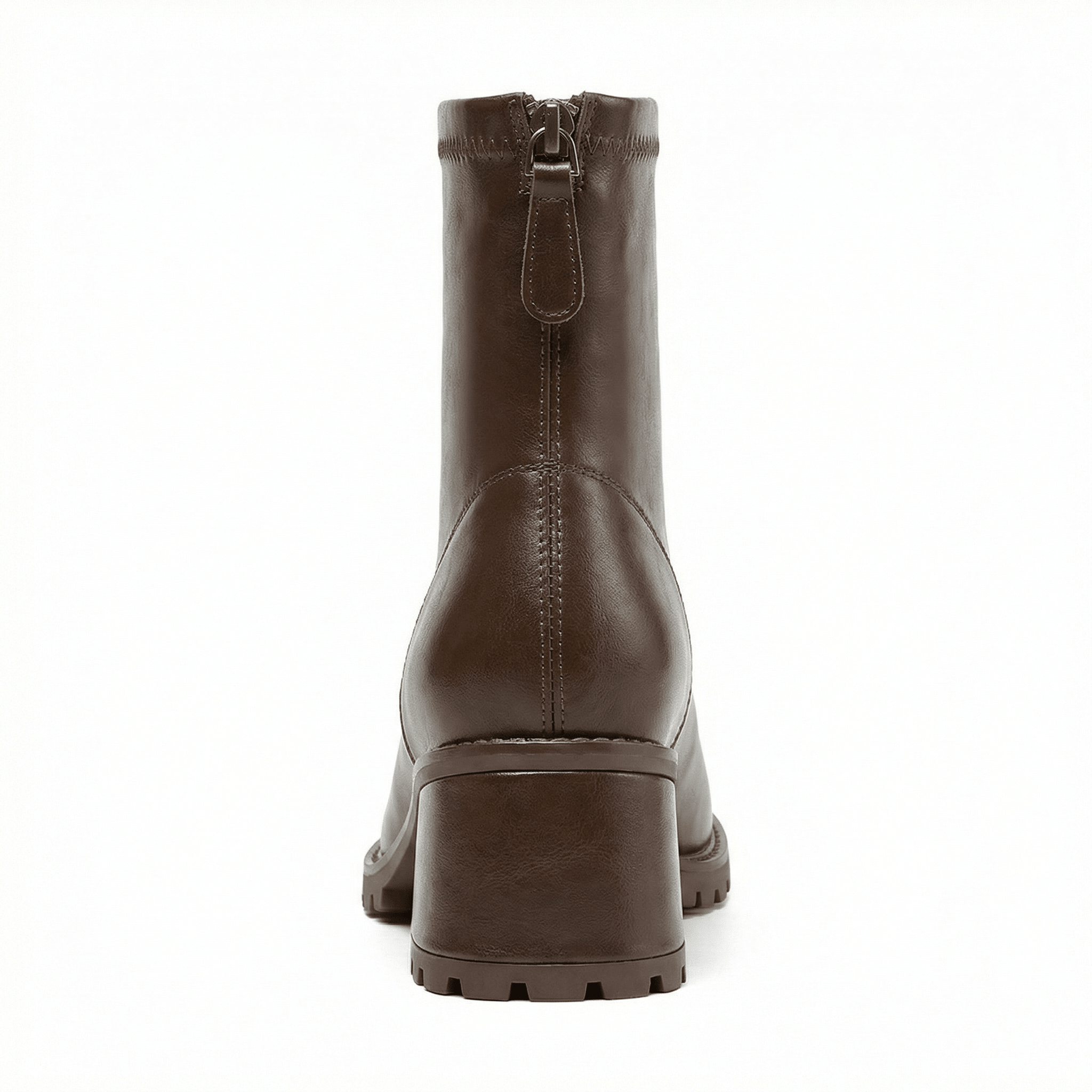Square Toe Ankle Boots Mid Block Heel Side Zipper Women's Everyday Wear - Mateo & Eliana
