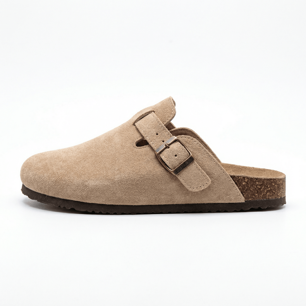 Suede Slippers Cork Footbed Adjustable Straps Slip-On Comfort Indoor Outdoor - Mateo & Eliana