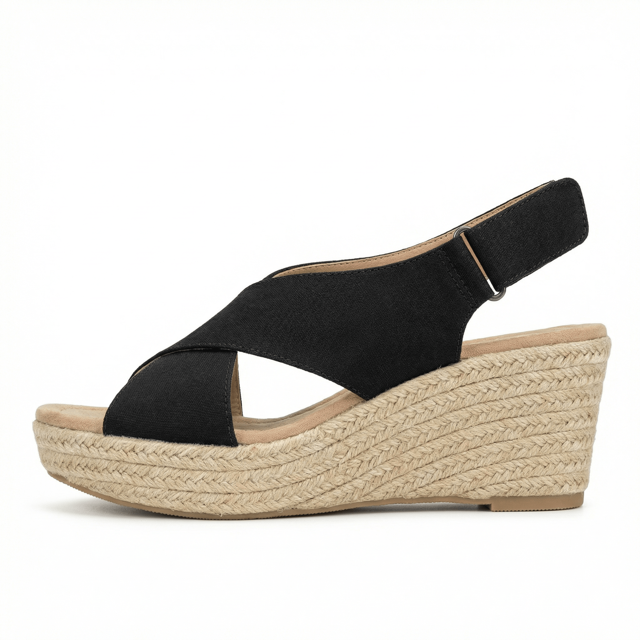 Wedge Espadrilles Cushioned Footbed Slip-On Casual Summer Shoes for Women - Mateo & Eliana