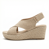 Wedge Espadrilles Cushioned Footbed Slip-On Casual Summer Shoes for Women - Mateo & Eliana