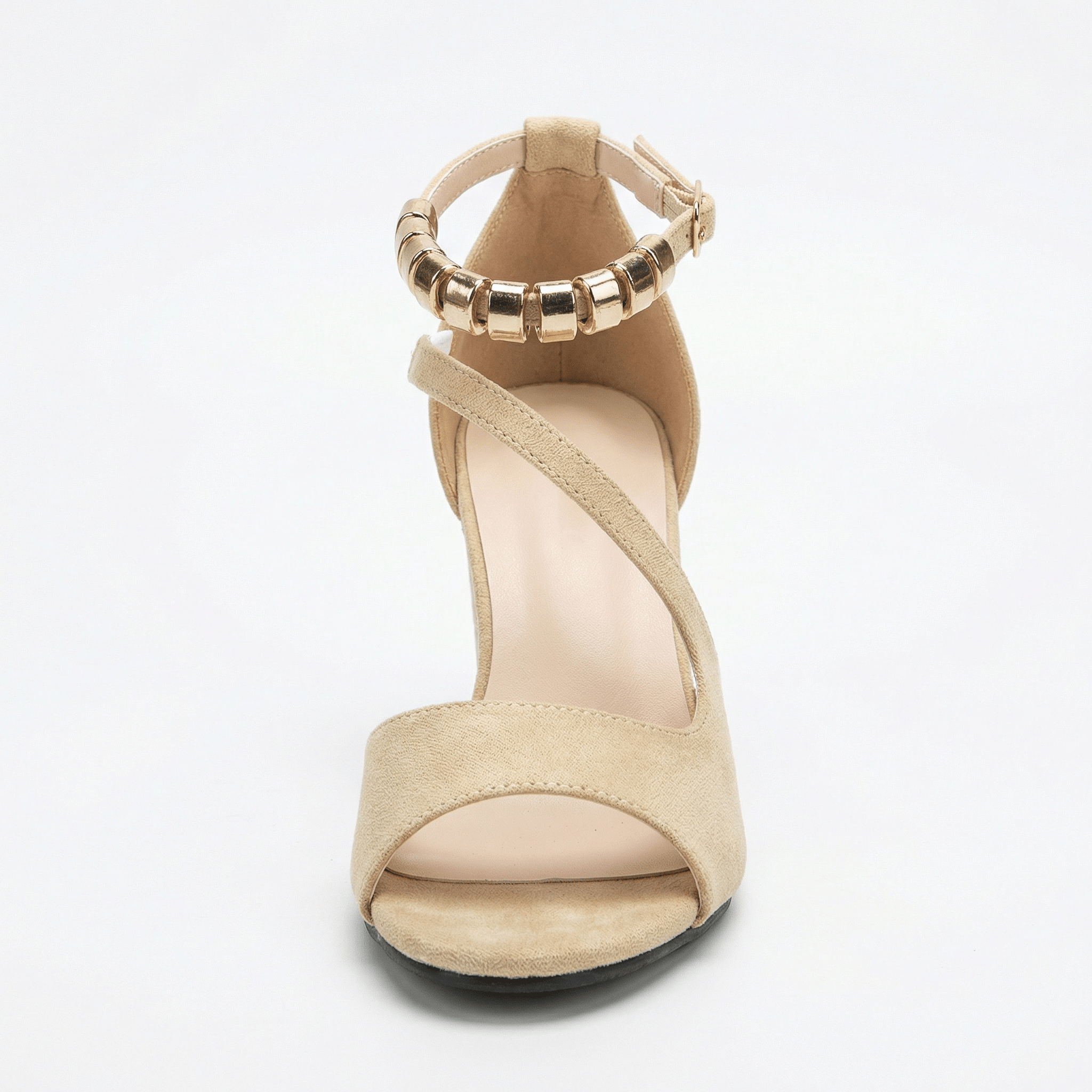 Women's Block Heel Sandals Open Toe Ankle Strap Buckle Closure Evening Party - Mateo & Eliana