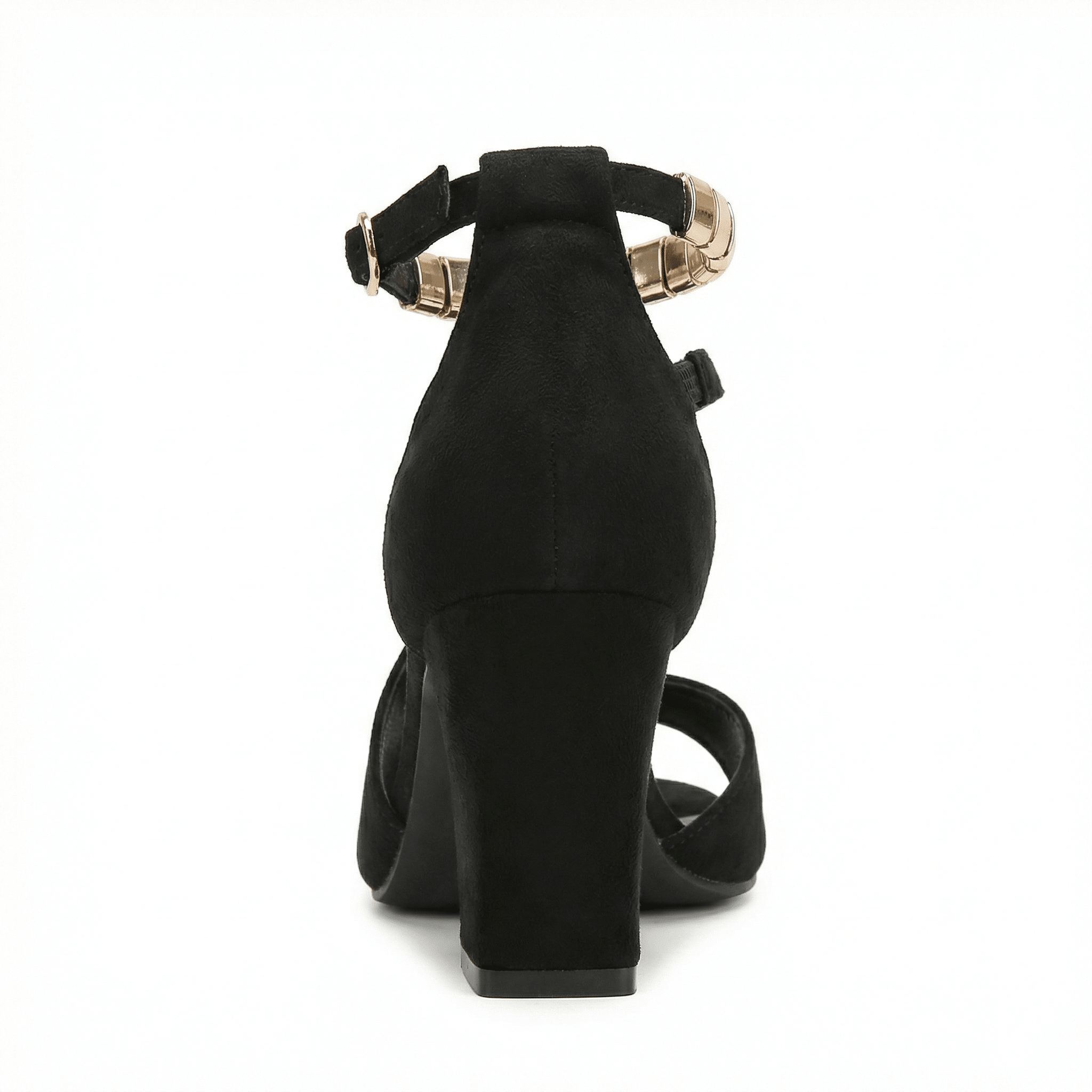 Women's Block Heel Sandals Open Toe Ankle Strap Buckle Closure Evening Party - Mateo & Eliana