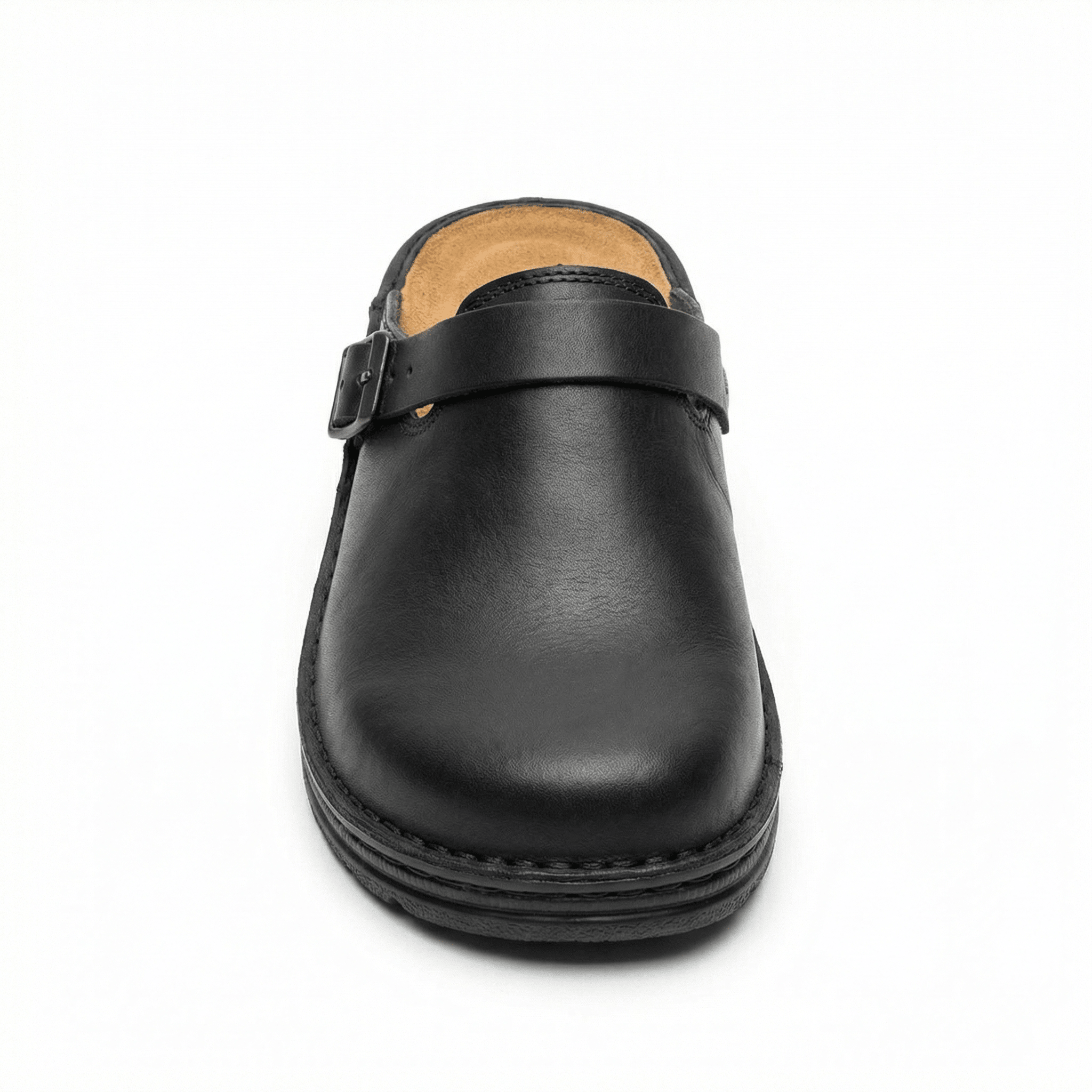 Women's Leather Slip-On Clogs Backless Thick Sole Casual Comfort - Mateo & Eliana