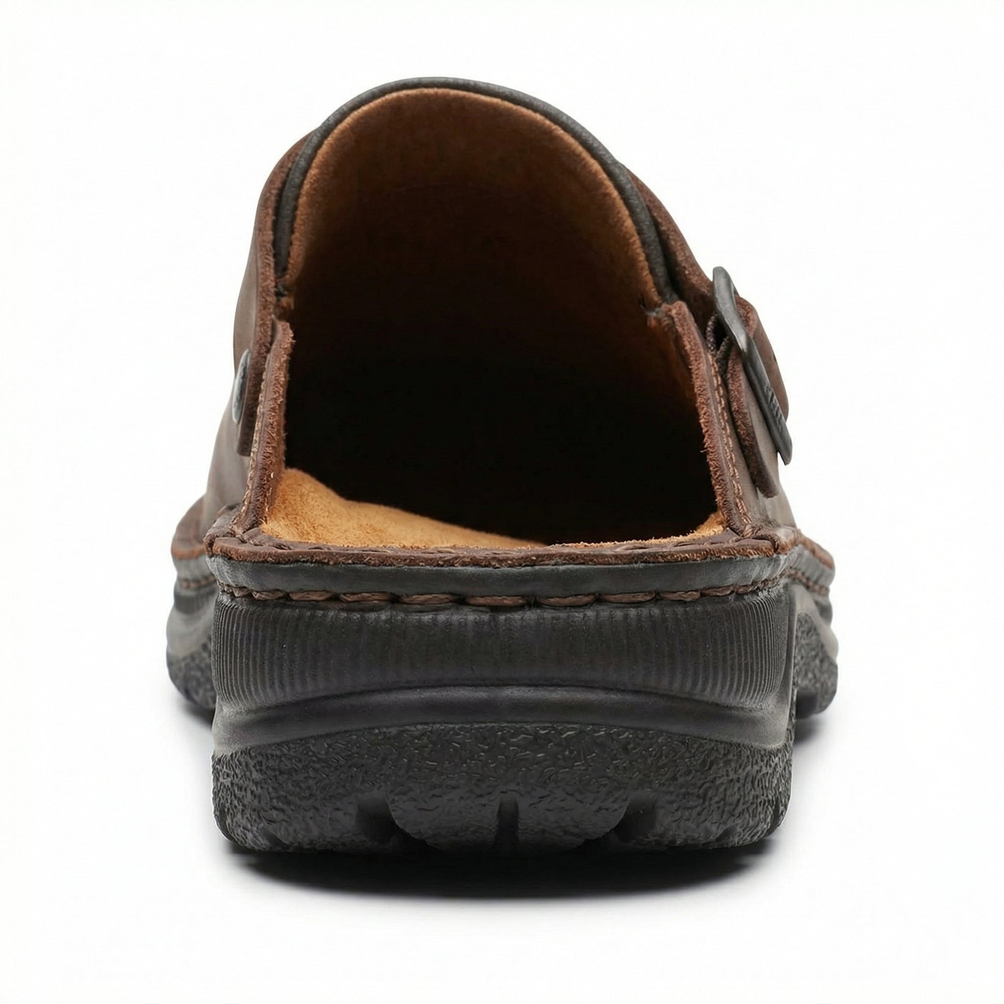 Women's Leather Slip-On Clogs Backless Thick Sole Casual Comfort - Mateo & Eliana