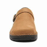 Women's Leather Slip-On Clogs Backless Thick Sole Casual Comfort - Mateo & Eliana
