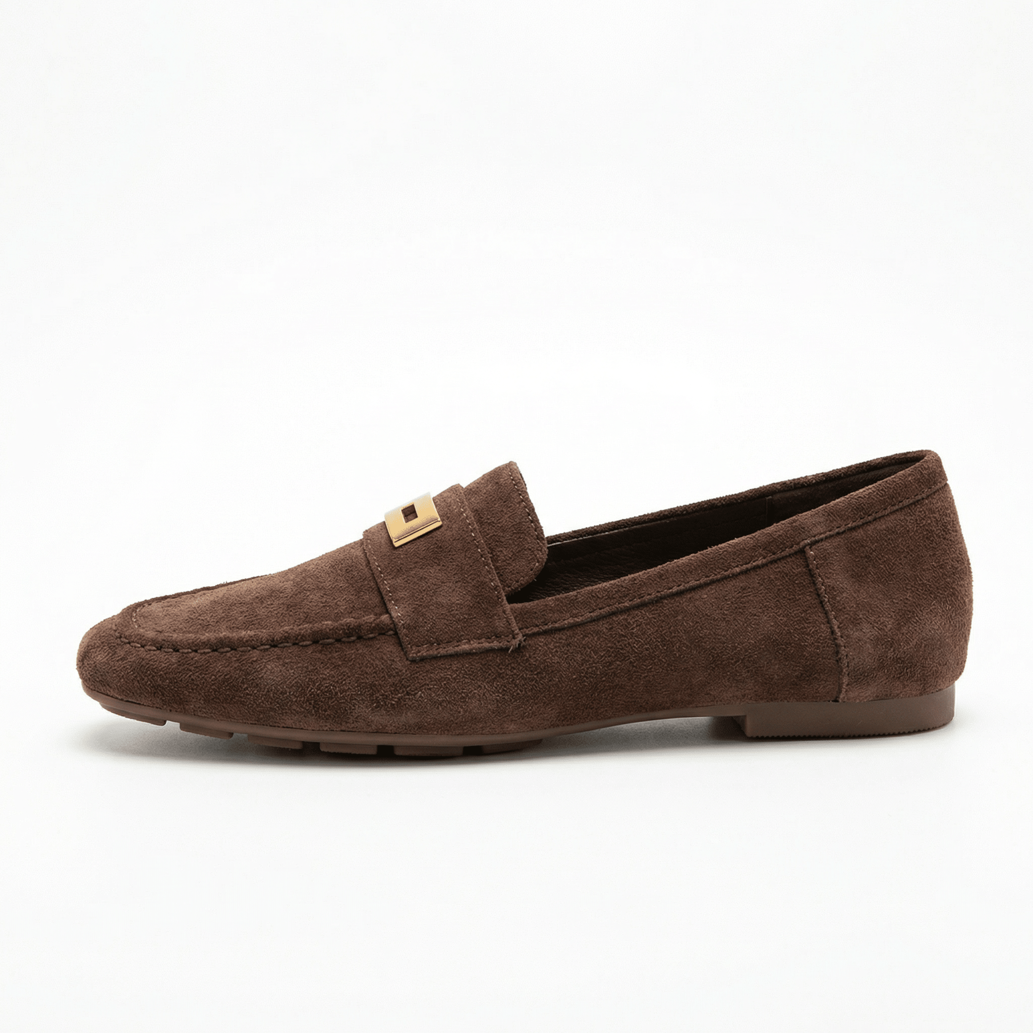 Women's Suede Loafers Classic Slip-On Round Toe Flat Comfort Sole - Mateo & Eliana