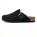 Women's Vegan Leather Sandals Classic Slip-On Comfortable Fit Flat Sole Everyday Wear - Mateo & Eliana