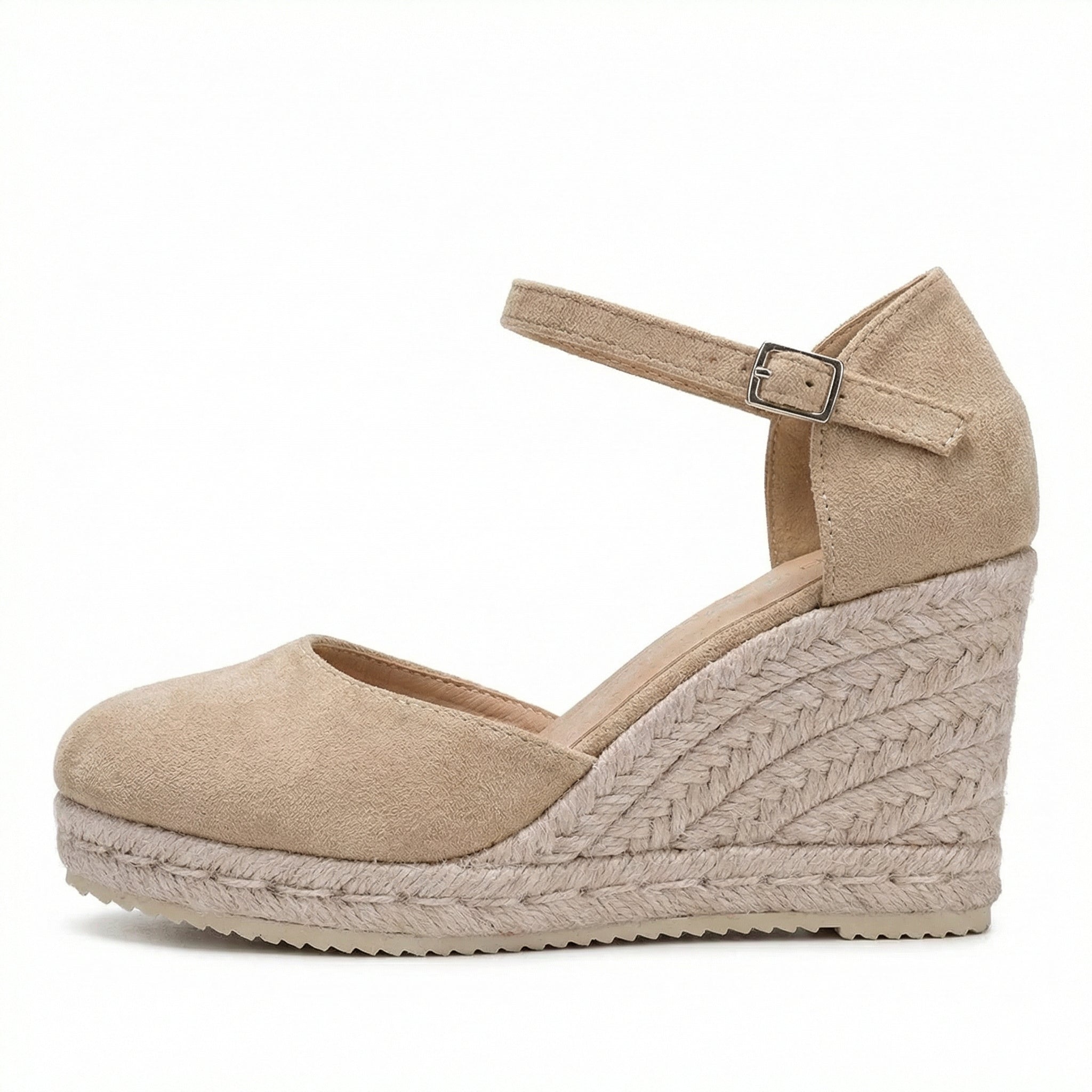 Women's Wedge Espadrille Sandals Open Toe Slip-On Breathable Fabric Casual Summer - Mateo & Eliana