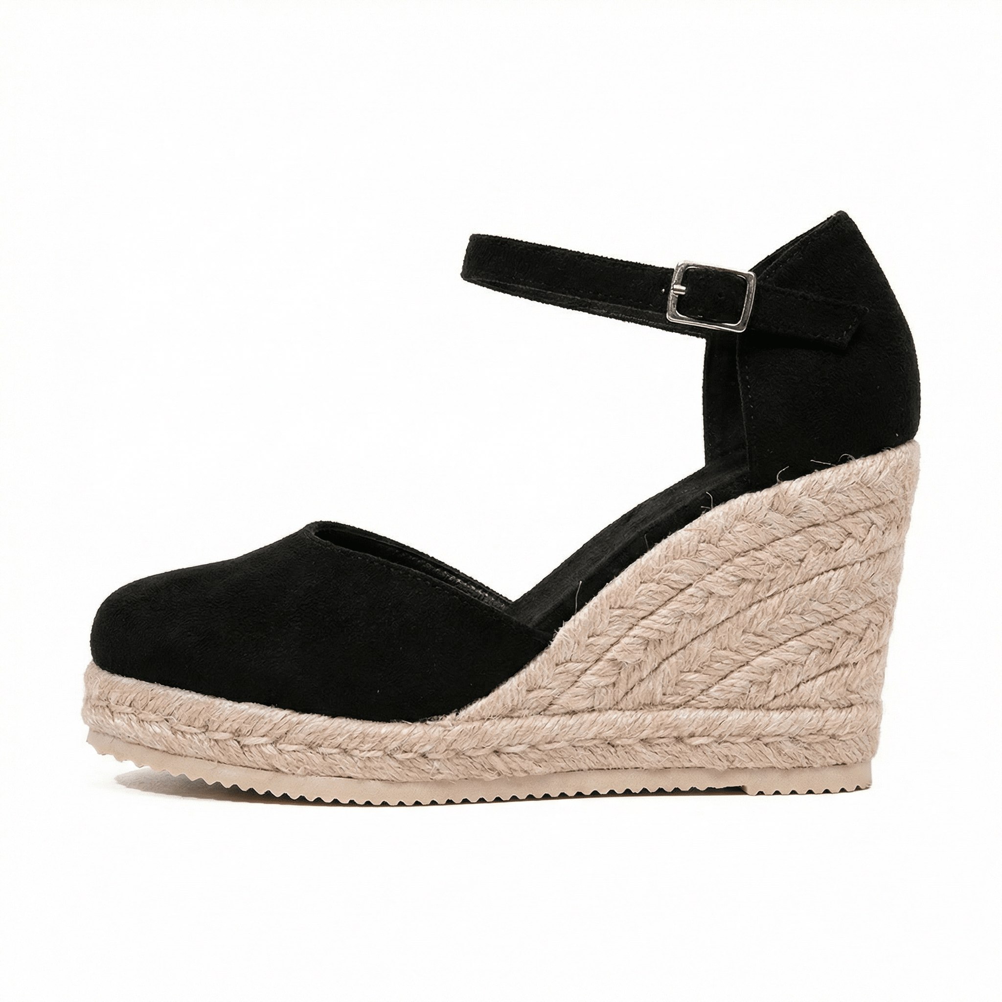Women's Wedge Espadrille Sandals Open Toe Slip-On Breathable Fabric Casual Summer - Mateo & Eliana