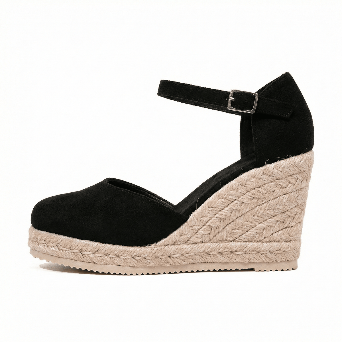 Women's Wedge Espadrille Sandals Open Toe Slip-On Breathable Fabric Casual Summer - Mateo & Eliana